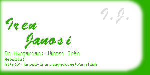 iren janosi business card
