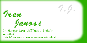 iren janosi business card